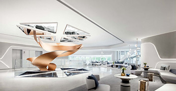 带有浓厚文化展示—办公室空间装修