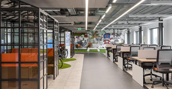 办公室装修公司-赋予自然工业风办公环境元素