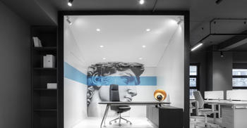 办公室装修公司-用彩线描述企业效能与发展动力