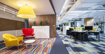 企业办公室装修塑造个性与色彩设计