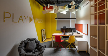 公司办公室装修设计以故事情节展开营造