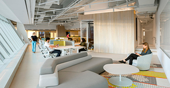 两个西格玛碰撞实验室办公室：文雅清新而不乏科技创意