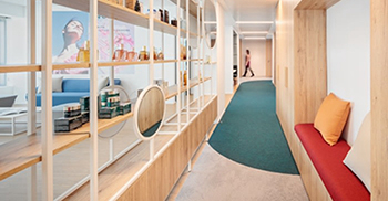 专业办公室装修设计中唤醒自然理念的色彩搭配