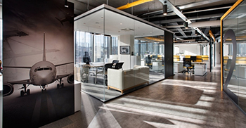 办公楼办公室设计——保持天花板和子建筑元素开放