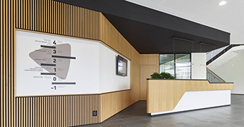 整个办公室采用简约、柔和的配色方案 以黑白色调为特点