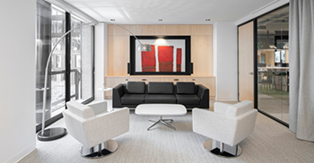 #办公室装修案例#空间表达了一种精致、别致和专业的概念