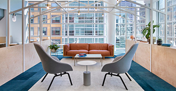 办公楼设计：特殊的饰面和配色寓意不断变化的景观环境