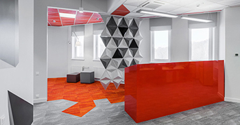 办公室设计：以精确的包装纸盒的几何形式和线条 表达一个可塑性的空间