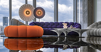 办公装修设计：多彩家具的使用丰富空间质感，创造有生命力有温度的气息