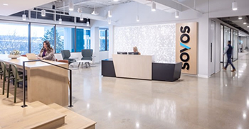 办公室设计装修：空间采用时尚中性的建筑色调