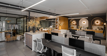 办公室设计装修：纹理和层次各异 拥有完美的材料平衡