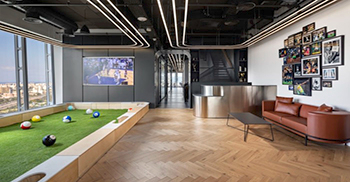体育科技公司办公楼设计装修：每个角落都在讲述一个体育故事